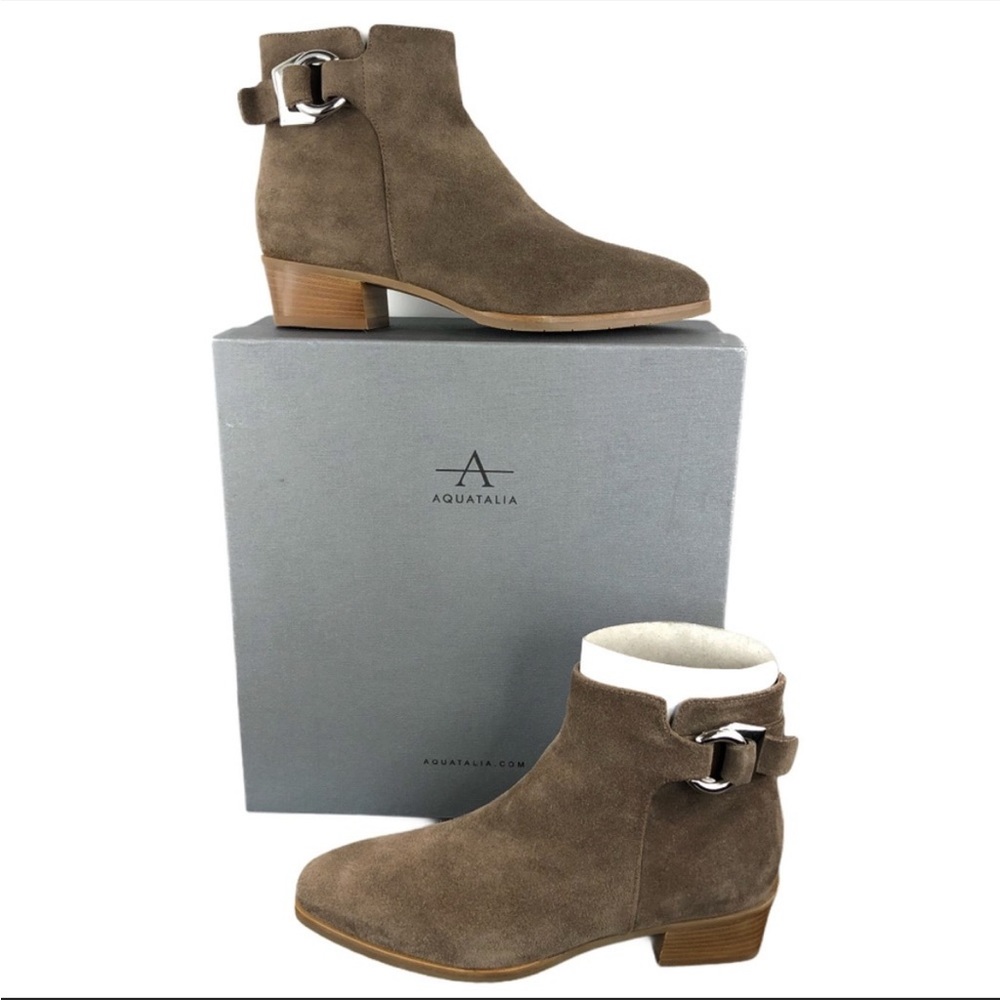 NWT In Box Aquatalia Faria Suede Ankle Boots